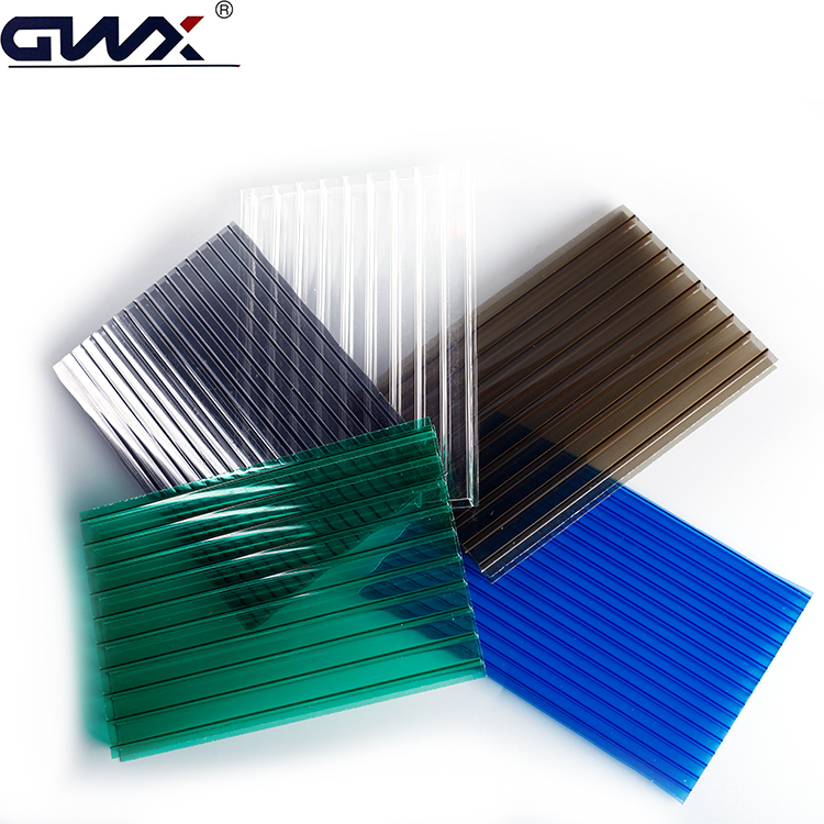 colored easy clean polycarbonate hollow pc double layer sheet for sunroom