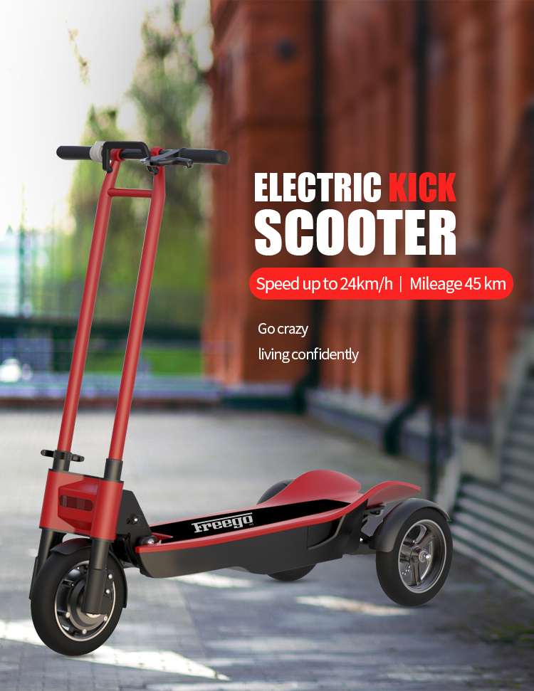 New design 3 wheel 48v lithium 8.5inch big wheel LCD display electric scooter for adult