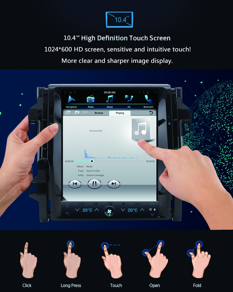 Tesla 10.4 inch Android 6.0 Car DVD Radio GPS Player For Ford Focus 3 2012 2013 2014 2015