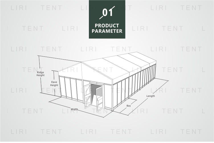 10x30m Large Clear PVC Proof Outdoor Marquee Wedding Party Tent for 150 People
