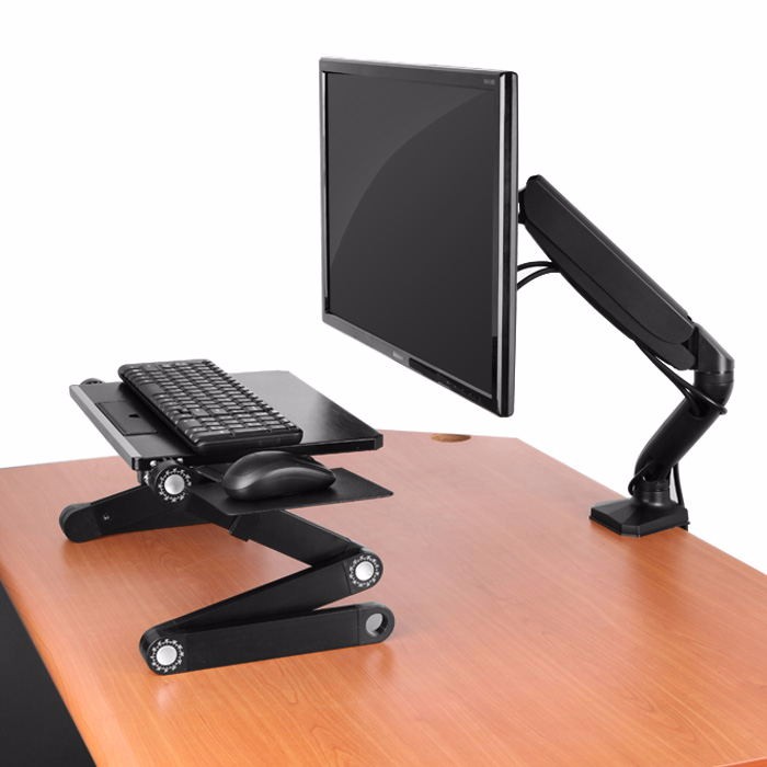 JLT Gas Spring Full Fotation 360 Degrees LCD Monitor Desk Mount Stand