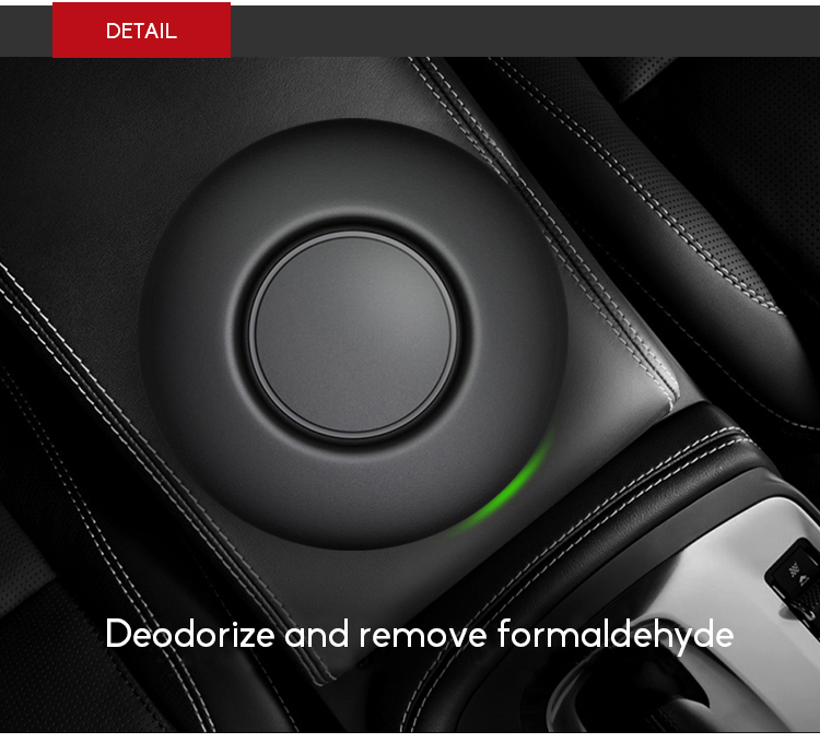 New Arrival Round Shape Car Air Purifier USB Cord Air Mini Purifier for Home and Car Use