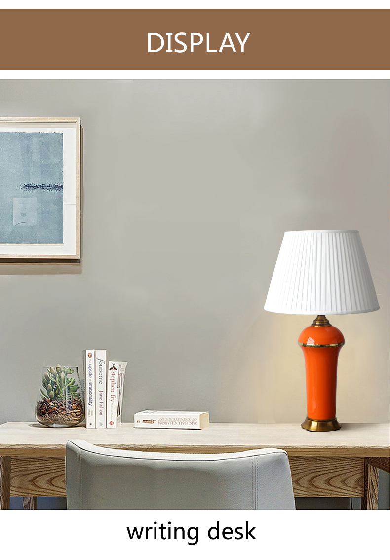 porcelain table lamps for home decoration  high grade glazed ceramic table light for bedroom  and living room from Jingdezhen