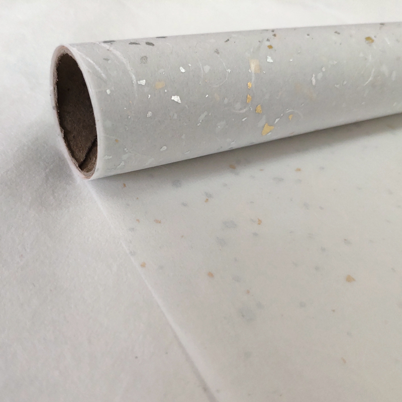 BOPP laminated shiny me<i></i>tallic foils embedded waterproof flower wrapping paper 60cm x 5m