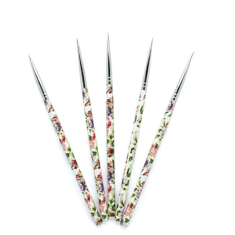 Hot selling 5 pcs Flower Printing Nail Brush Set