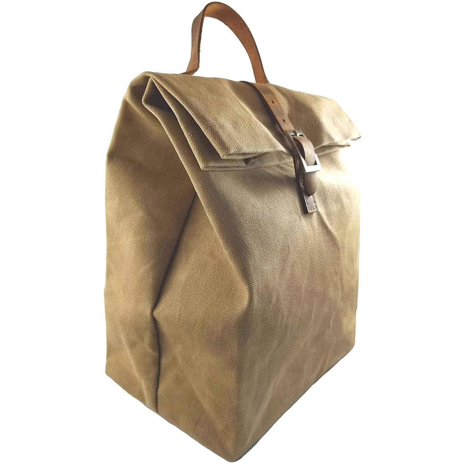 Borsa termica riutilizzabile per il pranzo in tela cerata con isolamento termico e manico - impermeabile