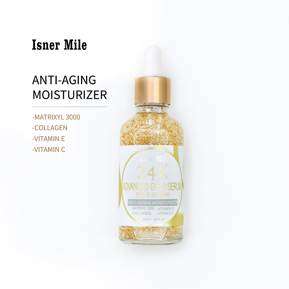 Hot Sale Private Label 24K Skin Care Face Serum for Women Korean 24K Gold Serum