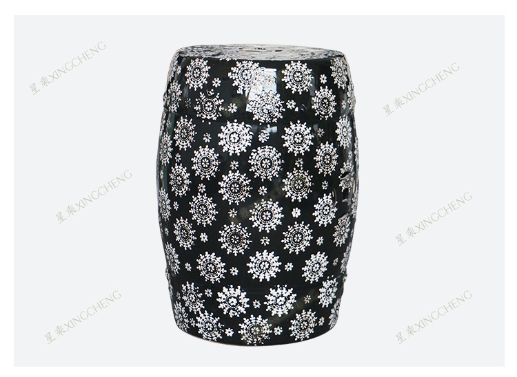 Chinese ceramic drum stool with various colors for home decoration garden seat and standing Shoe changing stool for entrance