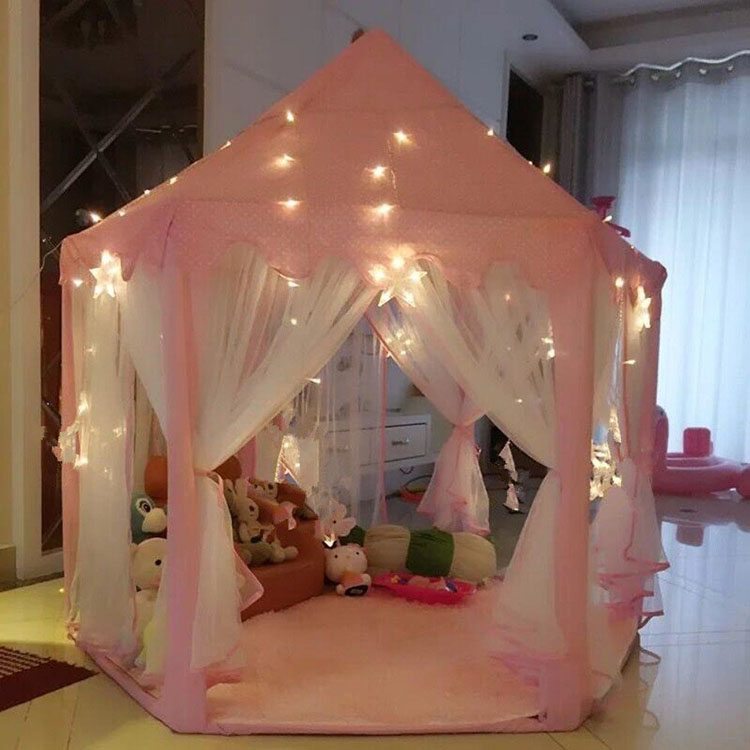 2020 Hot Selling Wholesale, Portable Folding Indoor Outdoor Playhouse Toy Princess Kids Castle Play Tent/