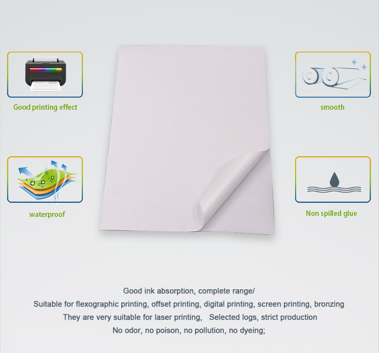 hot sale self adhesive 80gsm UPM woodfree paper for laser printer
