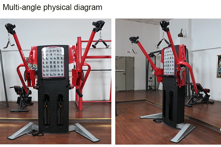 マルチ商用ジムタイムフィットネス機器デュアルケーブルクロスオーバー