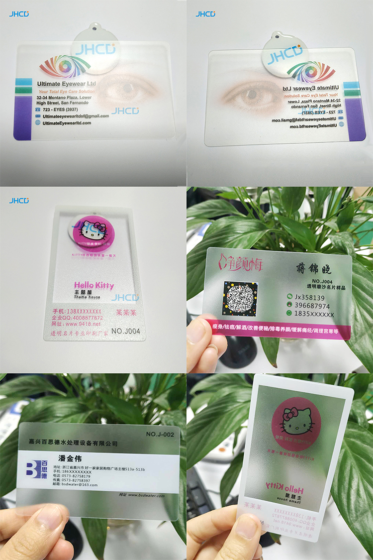 Custom Printed Clear Plastic Pvc Blank Transparent Business Rfid Card With Nfc Chip