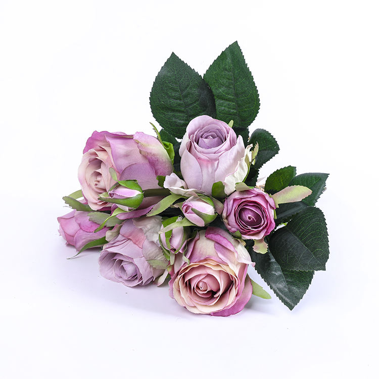 高品质人造花英国玫瑰花束丝绸人造花为婚礼装饰