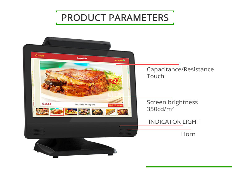 Factory price 15.6 inch double touch screen cash register  pos system