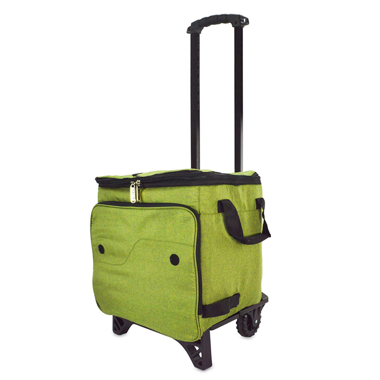 Chariot &agrave; sac isotherme &agrave; 2 sections d'une capacit&eacute; de 40 canettes avec isolation thermique