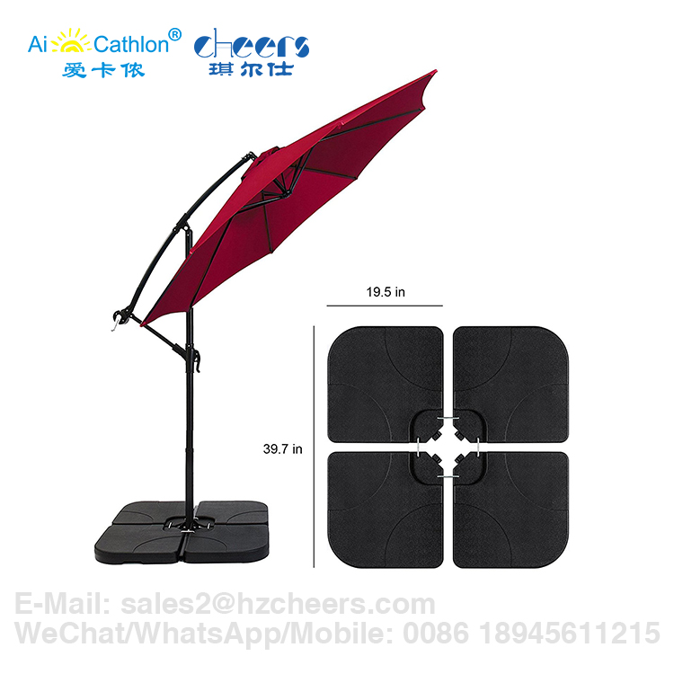 Simple Deluxe Paraguas Colgante Voladizo De 10 Pies Para Patio, Sombrilla De Mercado