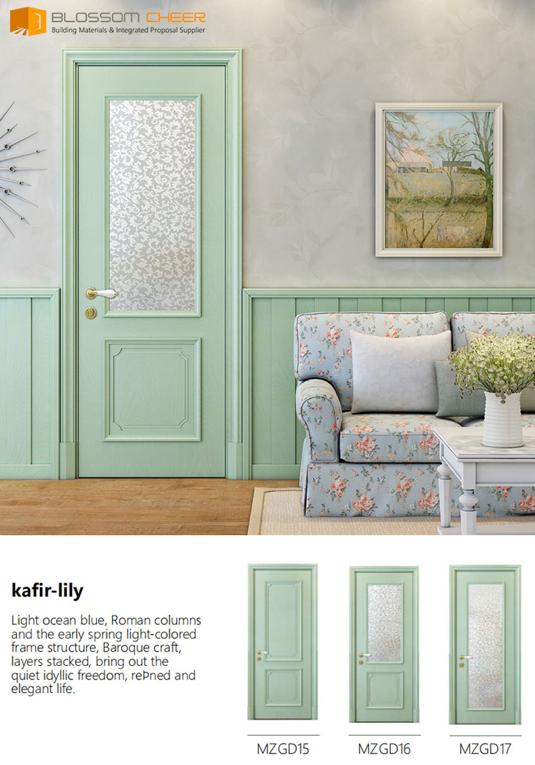 2022 New design in wood exterior doors interior frame wood composite