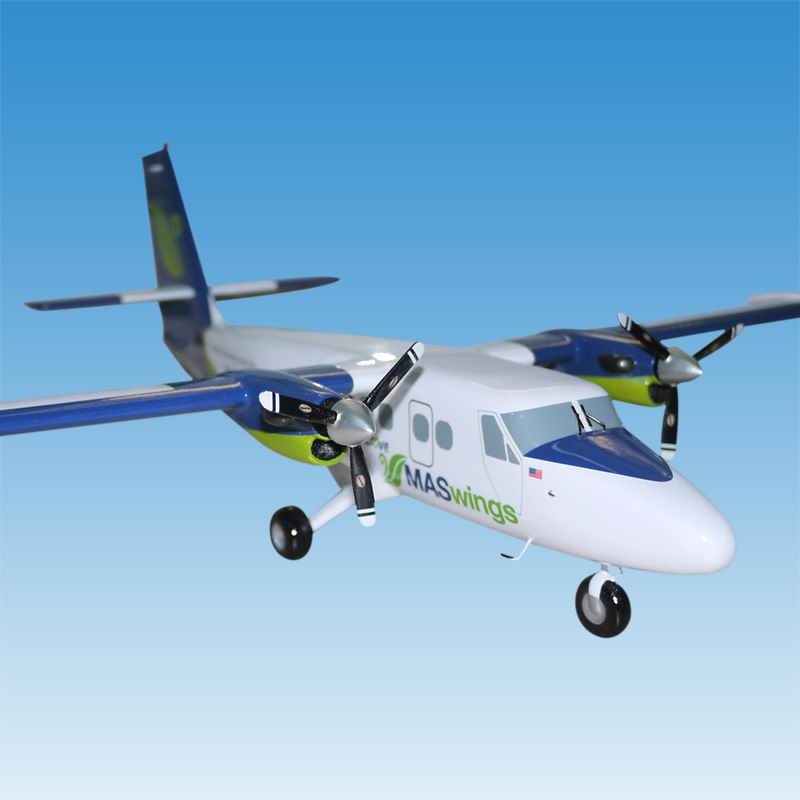 涡轮发动机螺旋桨飞机 dhc-6 树脂模型