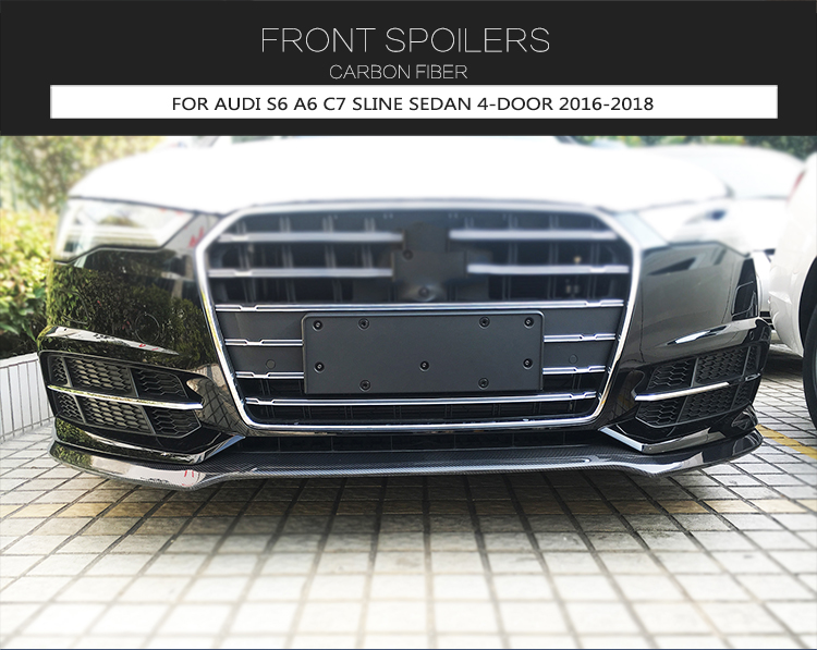 Audi S6 A6 C7 SLINE セダン 4ドア 16-18用 A6 S6 カーボンファイバー
