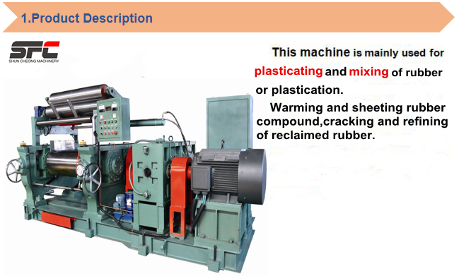 Hardened Gear Reducer Two Roll Rubber Mixing Mill