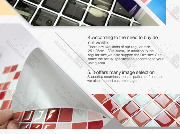 3D smart sticker self adhesive wall paper for wall decoration