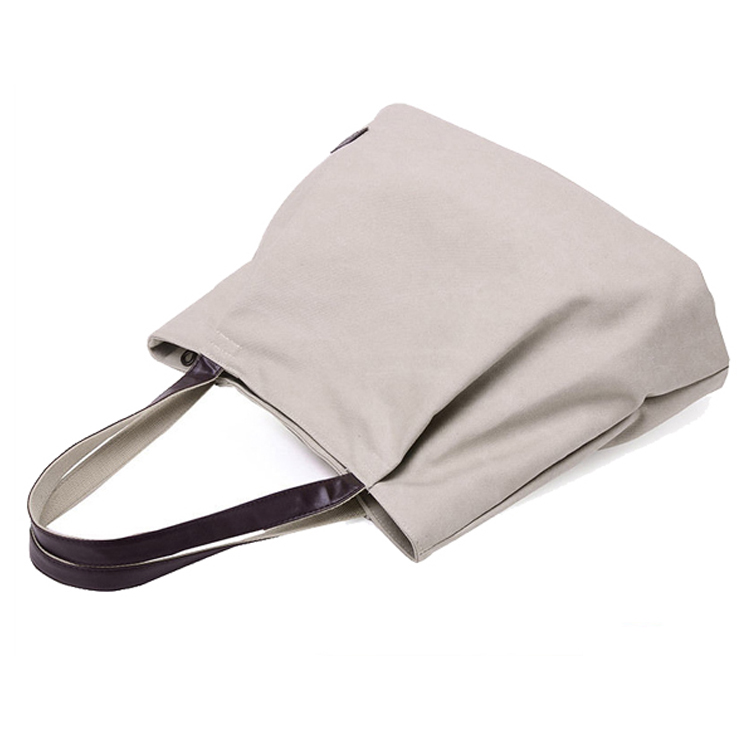 La bolsa de asas de lona de algodón de tamaño estándar en blanco personalizada