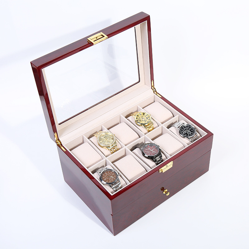 High Quality 20 Slots Wrist Watch Display Box Wood Watch Storage Box