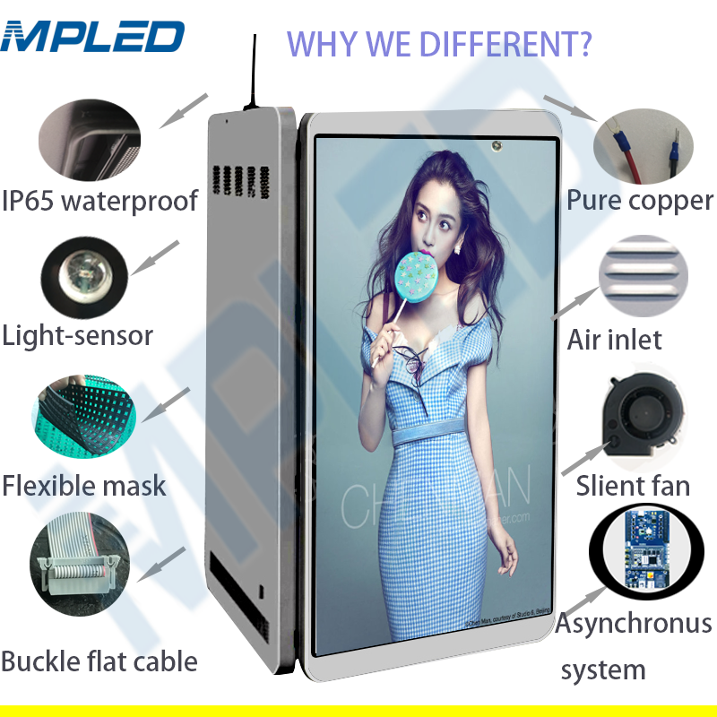 MPLED 2019 Hot P6 Pole LED Screen Display outdoor billboard advertising equipment