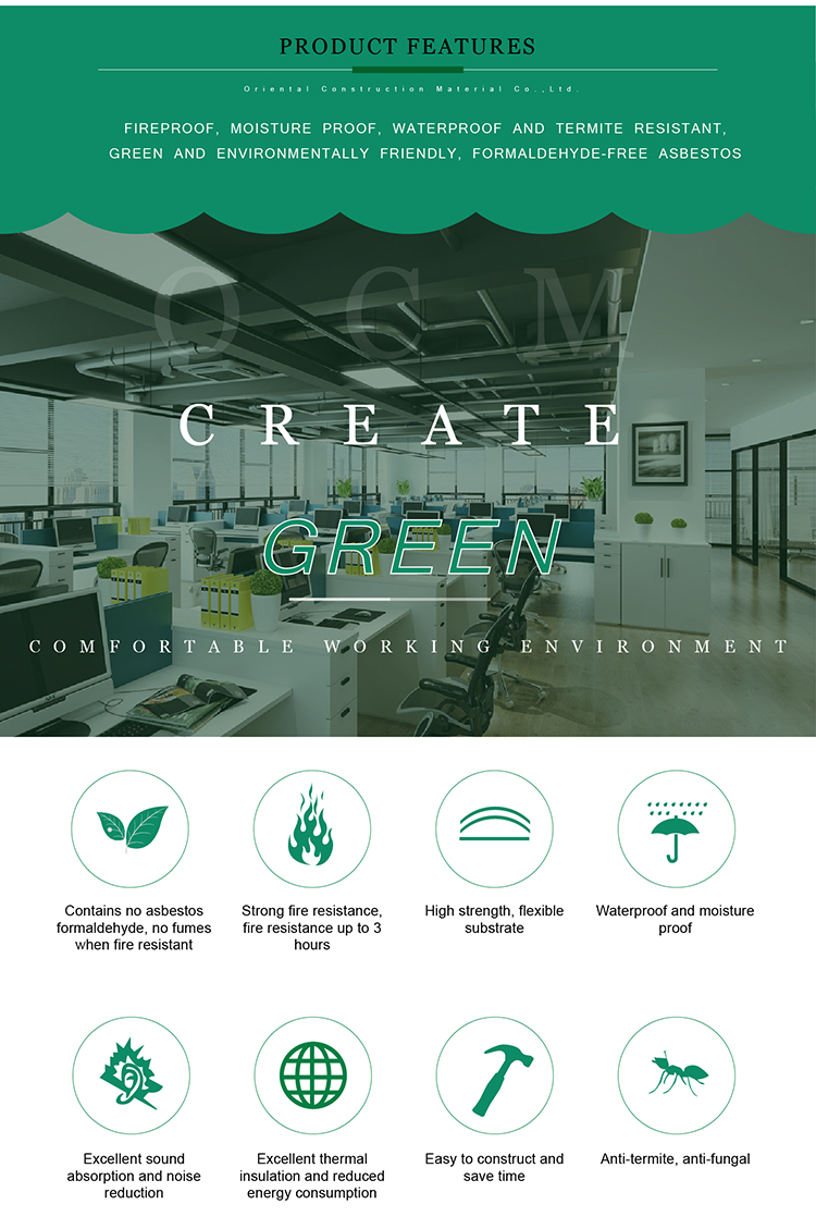 High Quality Sanded Fireproof MGO Sulfate board Magnesium Oxide Wall Panels