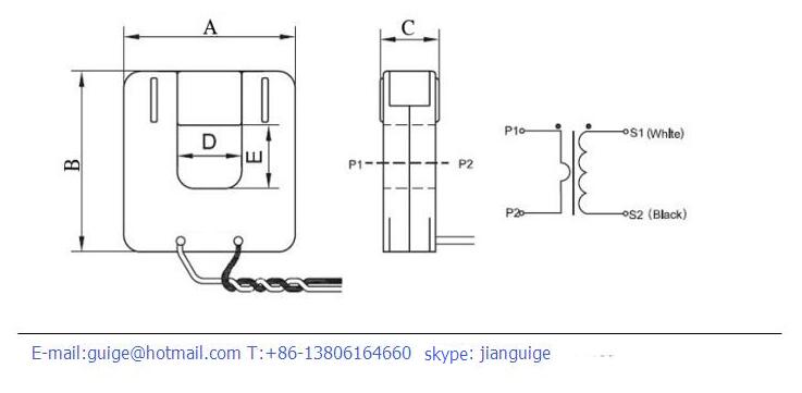 current 100a split core current transformers sct-0750-100A ul2808