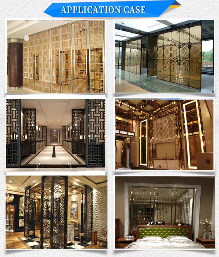 Foshan Ferosteel Stainless Steel Home Room Divider 304 Metal Screen Partition