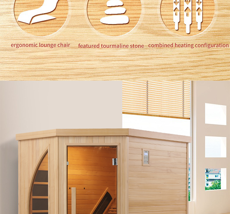 Luxury single lounge hemlock far infrared sauna room