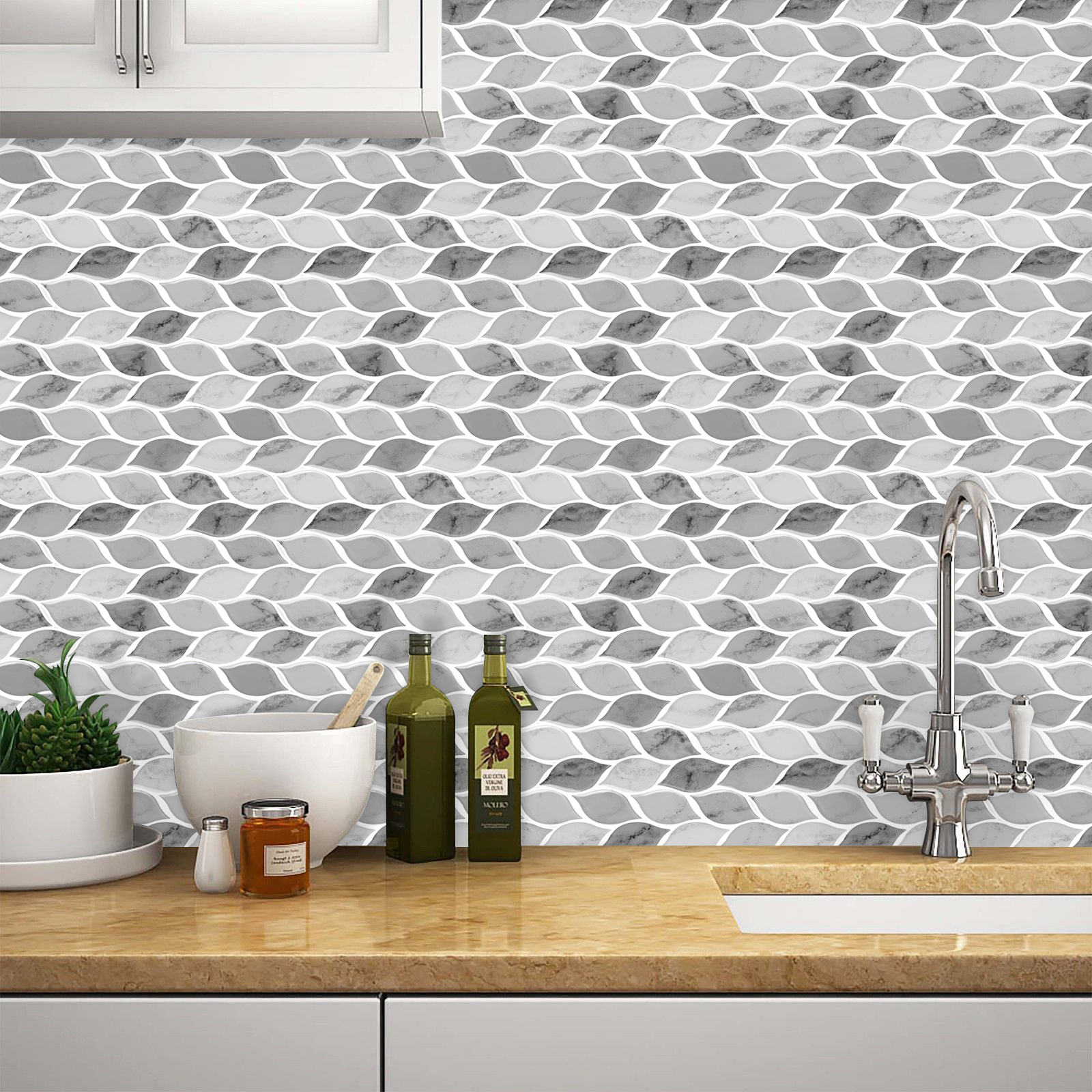 Vinyl backsplash peel and stick mozaik ayna sticker adhesive wall paper kitchen