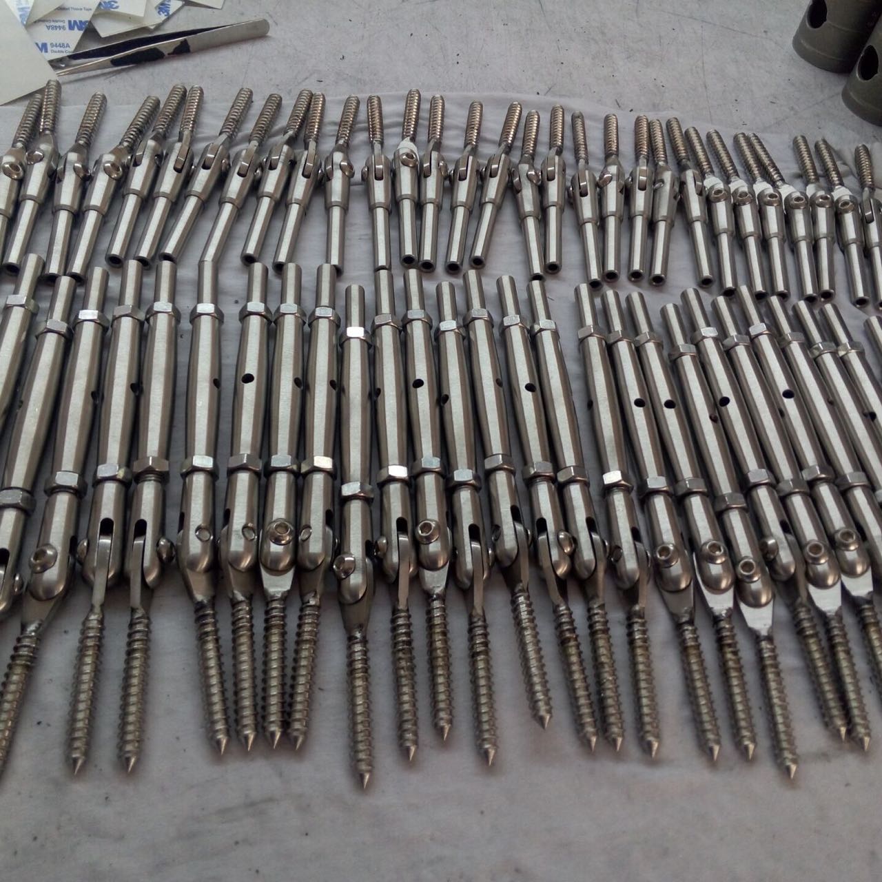 不锈钢 316 电缆栏杆配件,钢丝绳栏杆用电缆张紧器