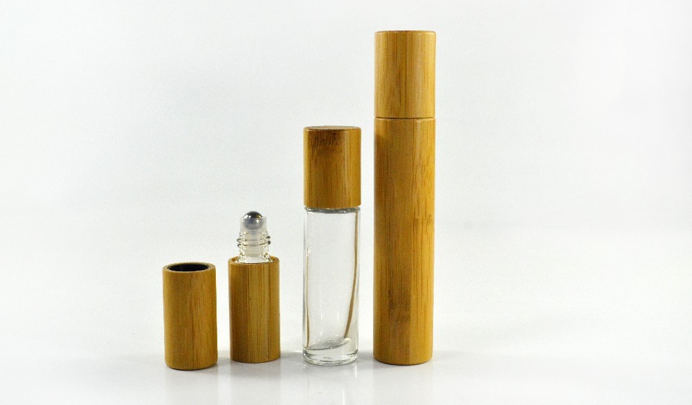 10ml Glass Cosmetic Container Colorful Roll On Bottle 10ml With Metal Screw Cap