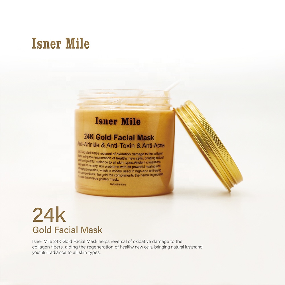 24K Gold Facial Mask Collagen Crystal Peel Off Anti-aging 200ml OEM /In Stock