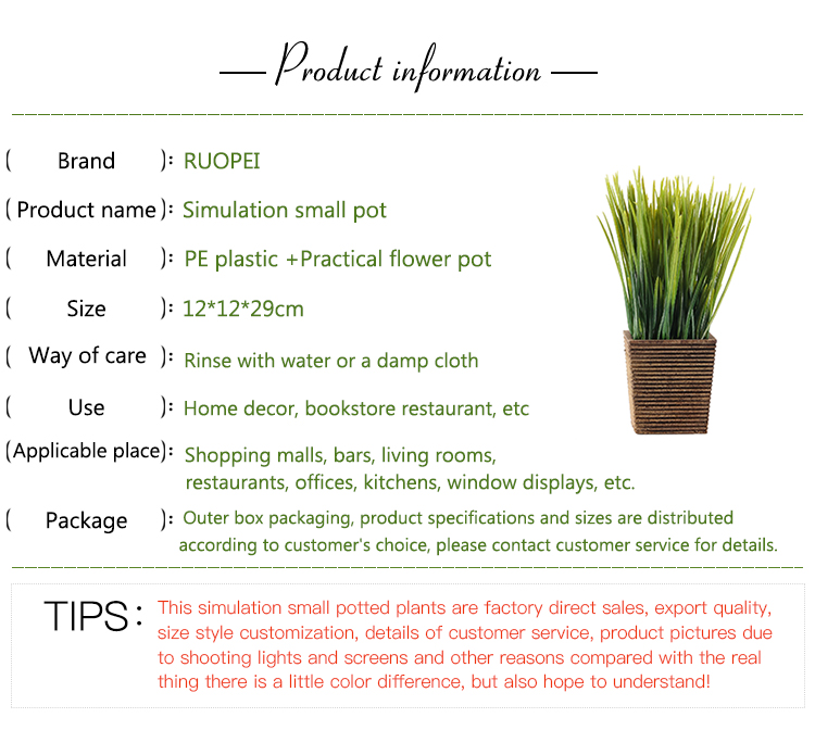 Artificial grass bonsai onion grass artificial potted onion grass for home decoration