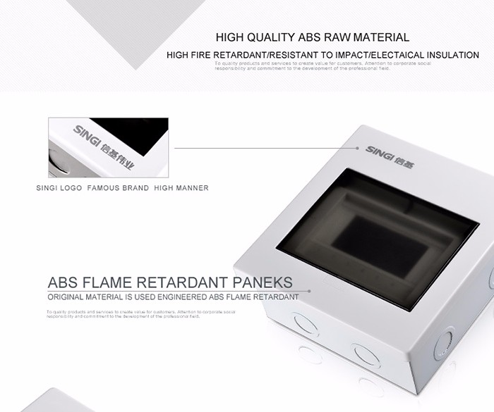 White color and PC material panel 4 way electrical behind wall junction box