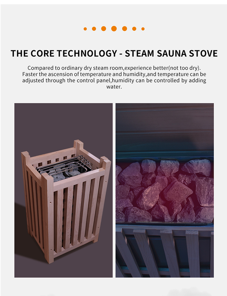 2019 new style red cedar traditional steam sauna room
