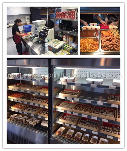 food packageing use disposable custom printed bakery paper bag with window