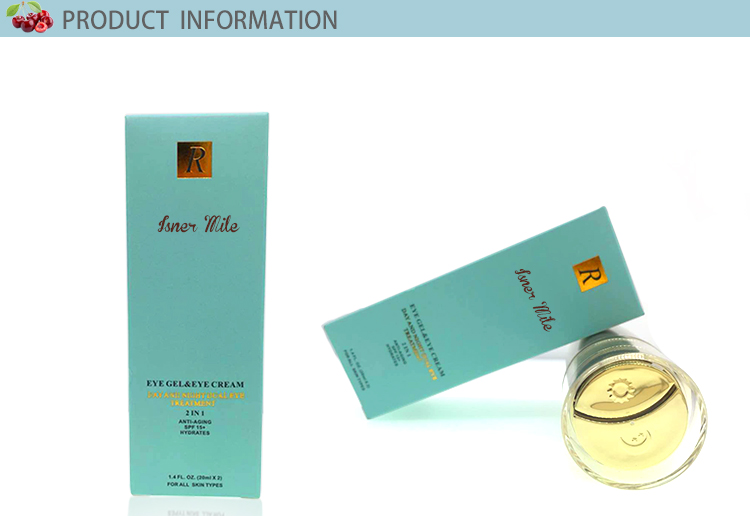 Private Label 2 in 1 Retinol Eye Cream and Gel for Sunscreen and antiwrinkle