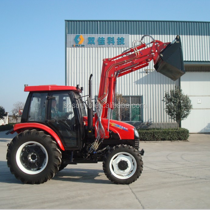 4wd 40hp 拖拉机带前端装载机和反铲