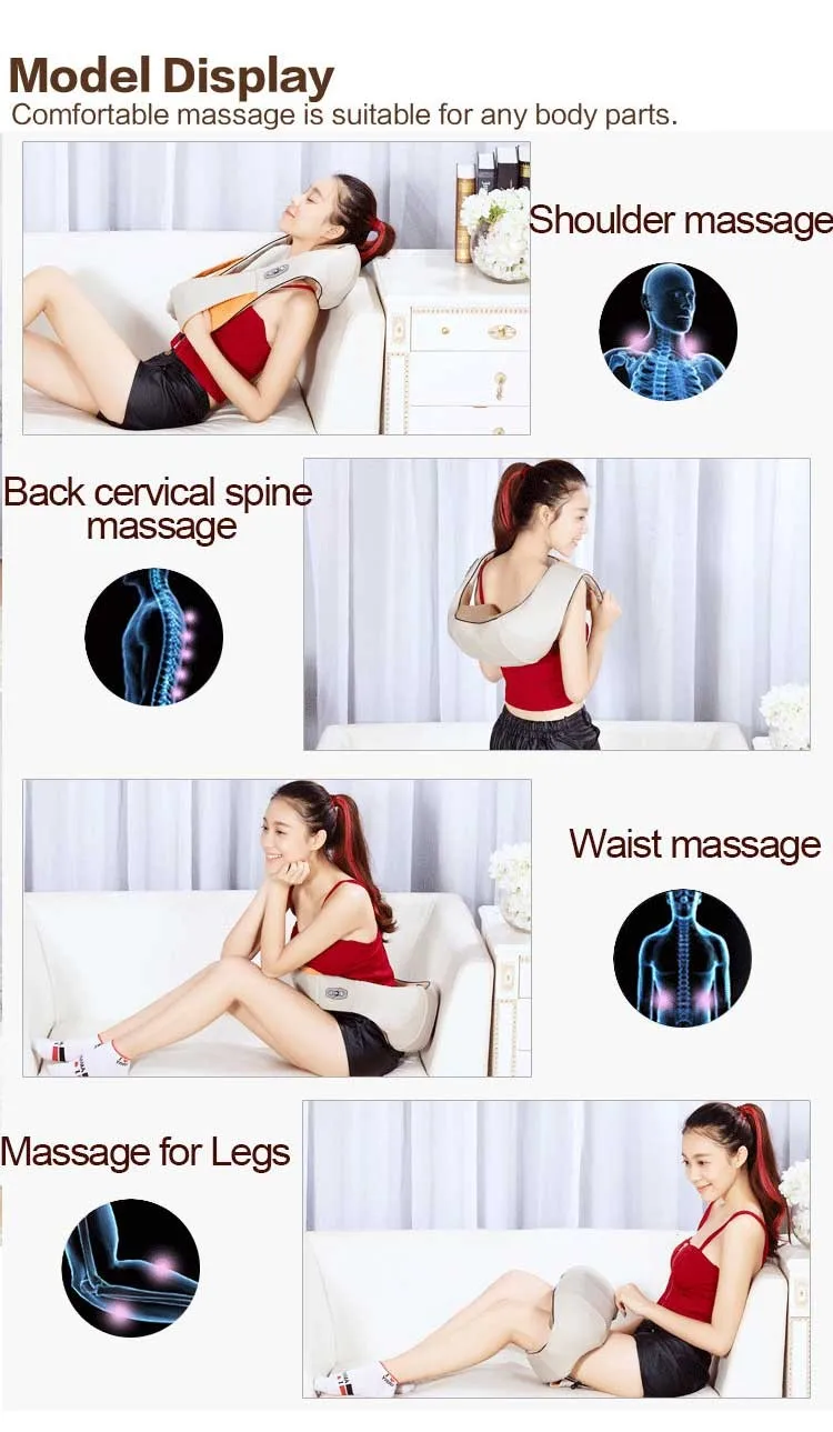 Electric Neck Shoulder Massage Shawl Back Pain Massage Machine with Infrared