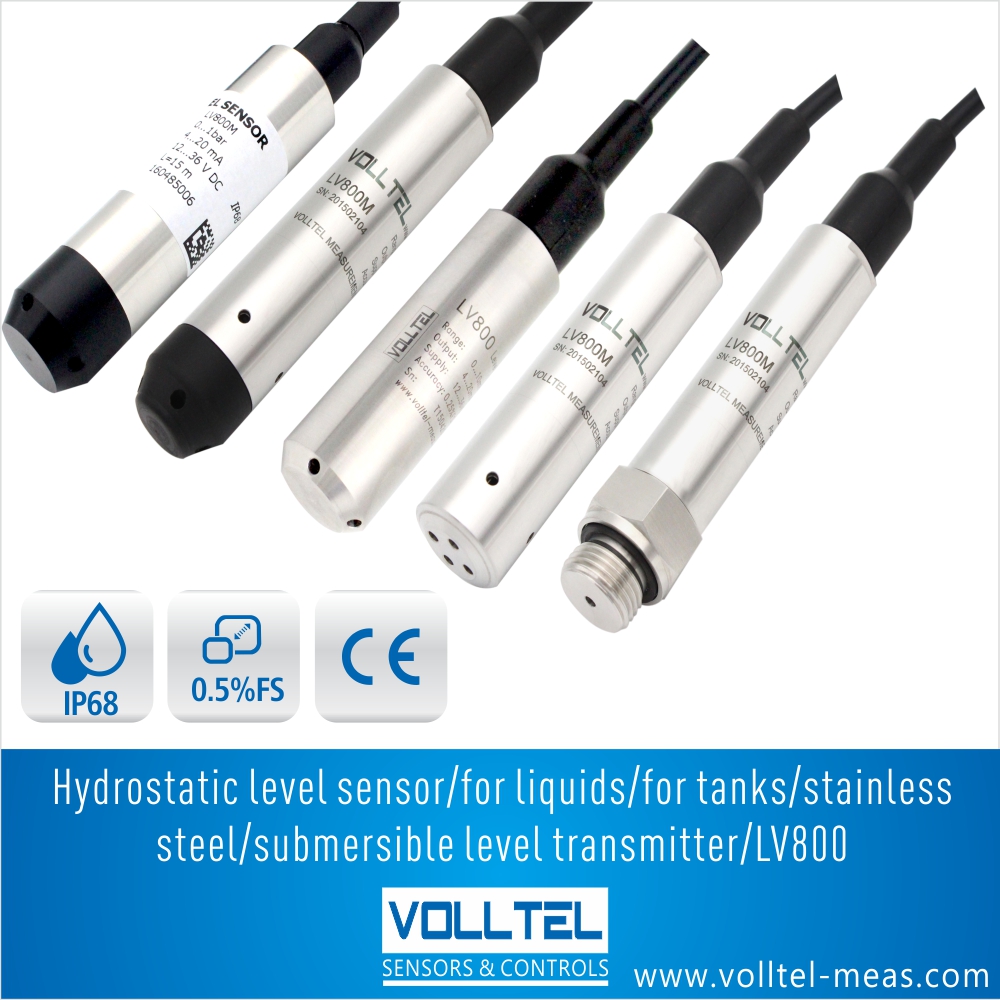 LV800-Z submersible liquid water tank level sensor for liquid Level Measuring