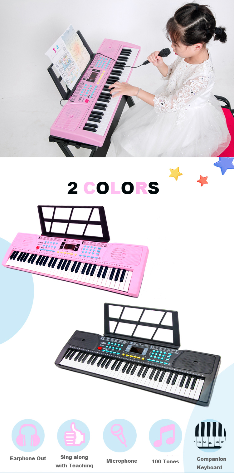 61 keys China ABS electro<i></i>nic midi semi-professio<i></i>nal musical instruments piano organ keyboard toy for midi organ with 2 buyers