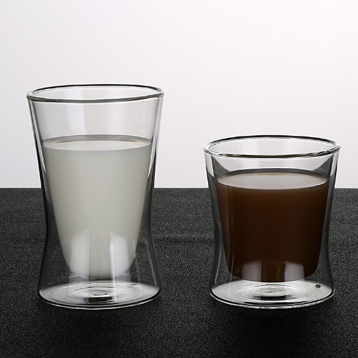 Glass Coffee Cup Heat Resistant Double Wall Glass Cappuccino Latte Cup Mug Handmade Double Wall