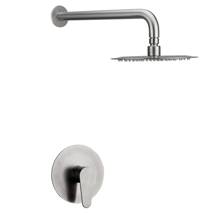 304 Stainless Steel Hidden Rain Shower Set Mixer Faucet Bathroom Wall Mounted