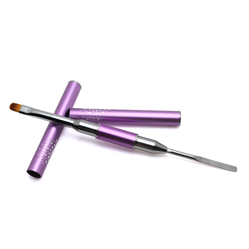 Double-head nail brush-phototherapy steel sheet pen + nail brush