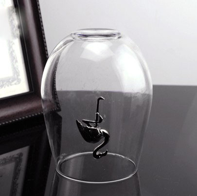 Wholesale Machine Blown Stemless Wine Whiskey Glass With Customized Metal logo