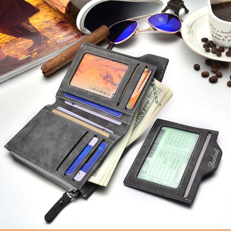 Dexbxuli D1282 Wallet Men Soft Leather wallet with removable card slots multifunction men wallet purse male clutch top quality